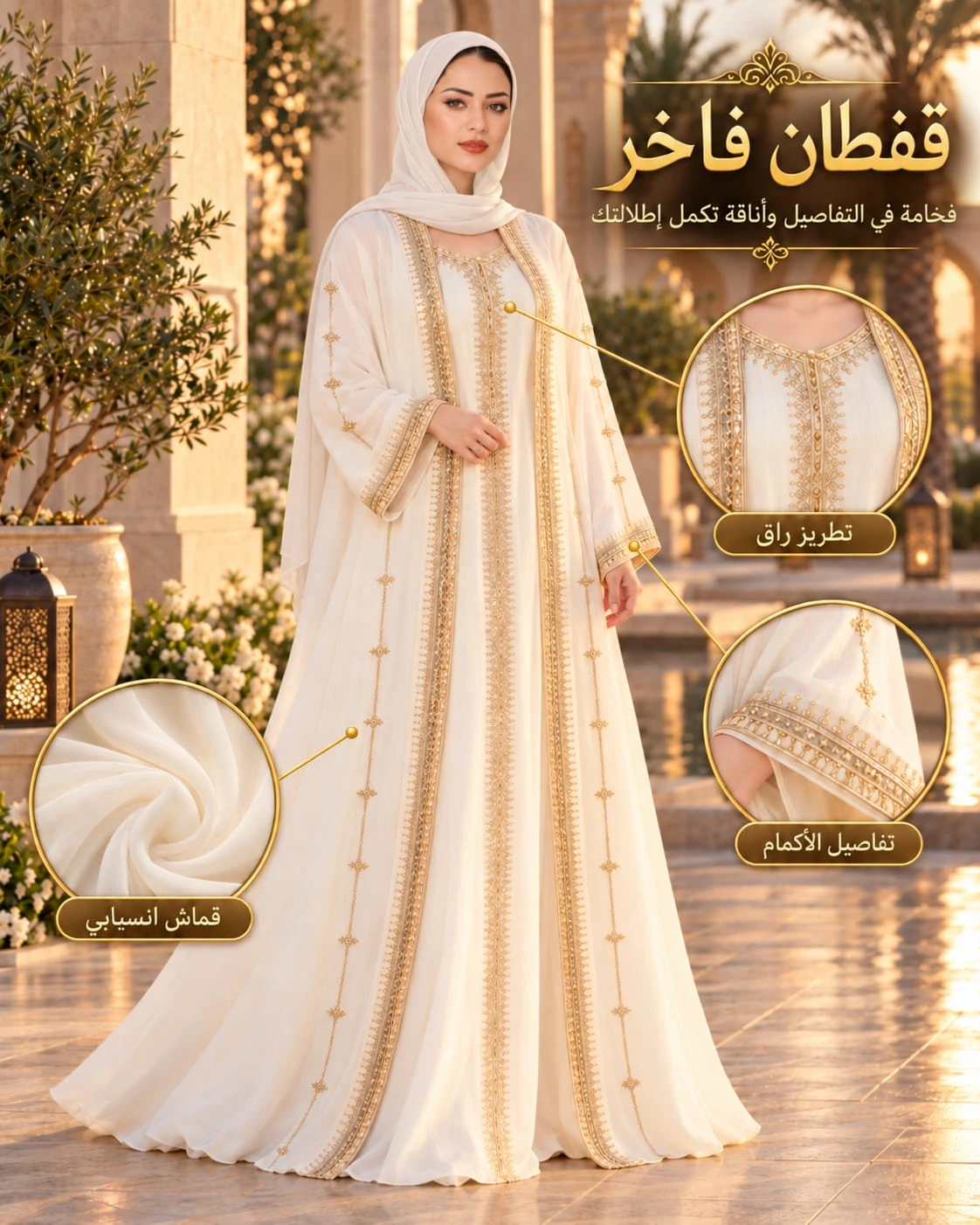 قفطان اللؤلؤ الذهبي